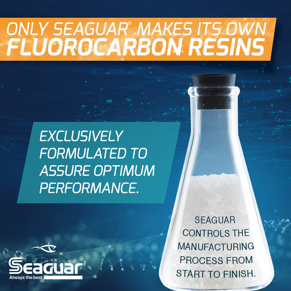 Seaguar clear-water leader designed to stay nearly invisible underwater.