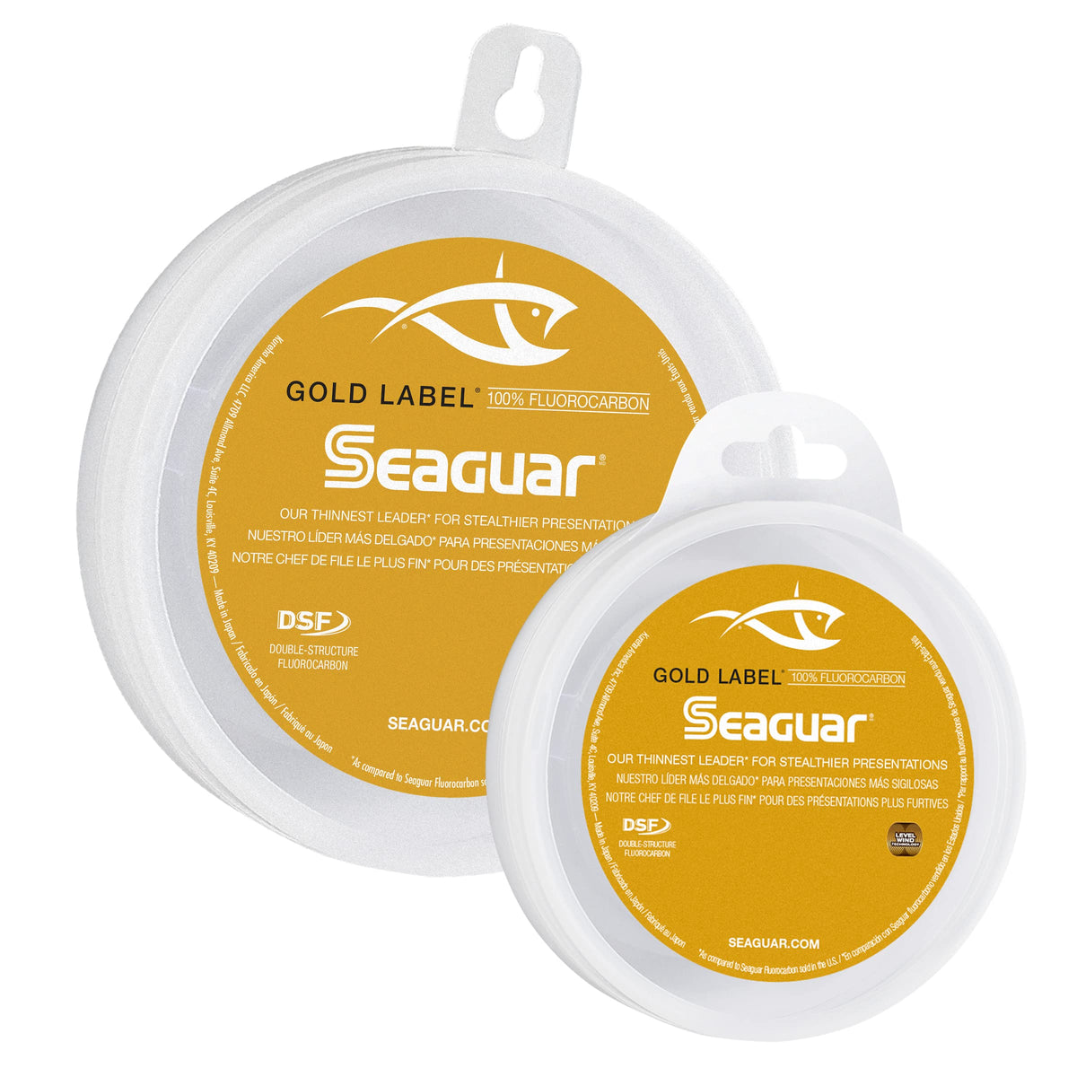 Seaguar Gold Label leader, clear and virtually invisible for natural presentations in saltwater.
