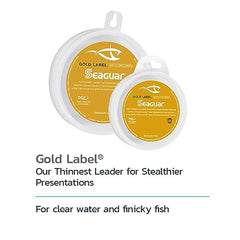 Seaguar Gold Label soft-supple-core enhances knot strength and easy cinching.