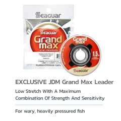 Seaguar Grand Max 66yd 40lb clear line in action for strong, reliable casting