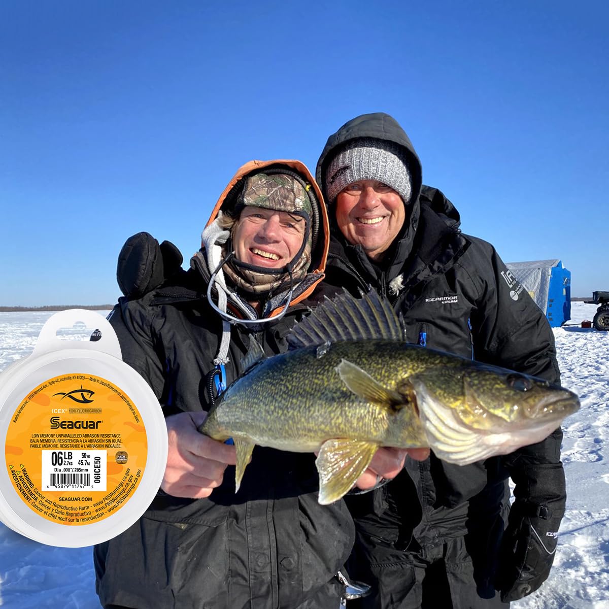 Seaguar IceX 50yd length enables controlled casts in cold water.