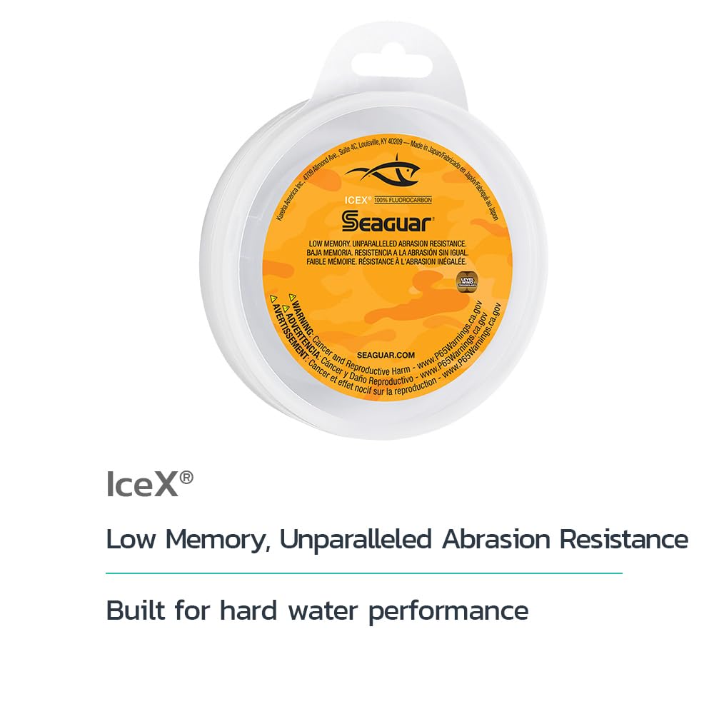 Seaguar IceX line unspooled, illustrating low memory for smoother winter casts.