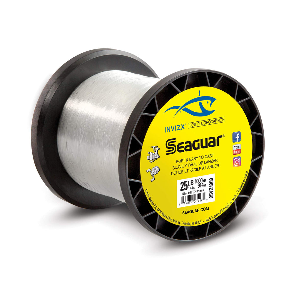 Seaguar InvizX 1000yds on reel during cast showing easy handling and castability.