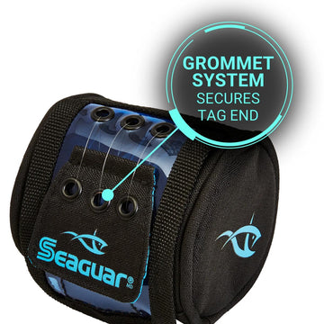 Seaguar spools inside with no-slip feet keeping bag steady.