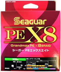 Seaguar PE X8 fishing line 300m shows long length and high strength for heavy tackle.