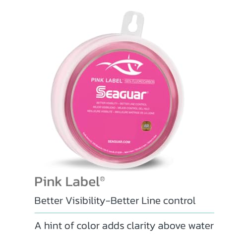 Seaguar Pink Label soft, supple fluorocarbon improves knot strength and casting control.