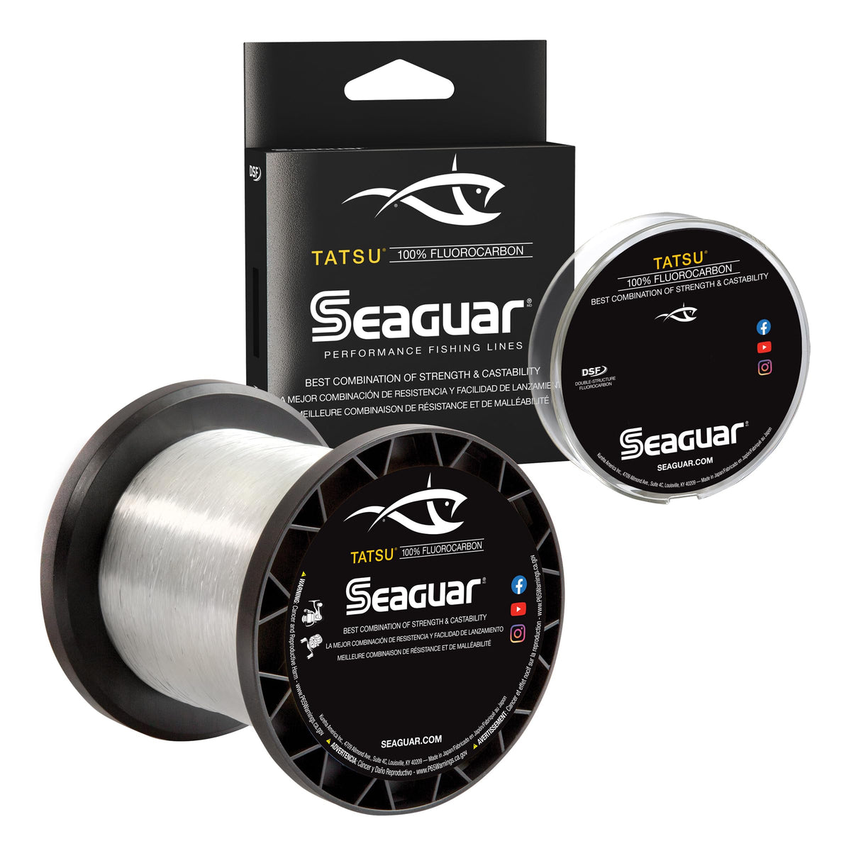 Seaguar Tatsu double-structure mainline close-up highlights strength and flexibility for tough freshwater fishing