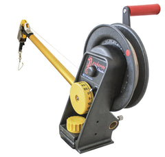 Seahorse Manual Downrigger System in a deep-water setup with durable stainless steel cable for stable depth control.