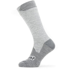 SEALSKINZ Raynham All Weather Mid Grey close-up knit showing breathable waterproof layers.