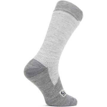 SEALSKINZ Raynham All Weather Mid Grey full sock on model for all-weather use.