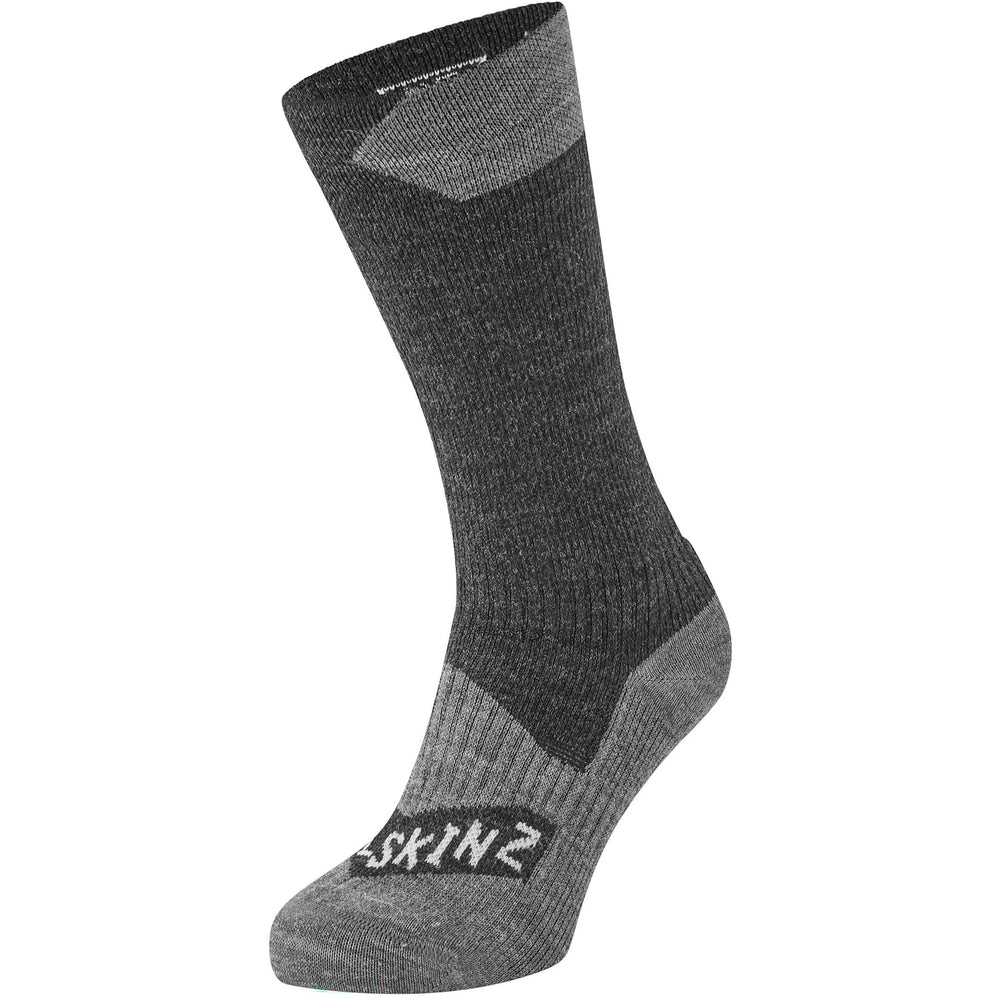 Sealskinz Starston waterproof mid-length sock exterior nylon with 4-way stretch for a secure dry fit during outdoor adventures