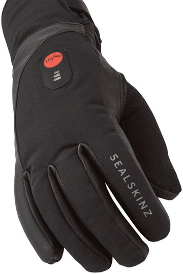 Sealskinz Upwell heated glove in action, staying dry and warm on rides