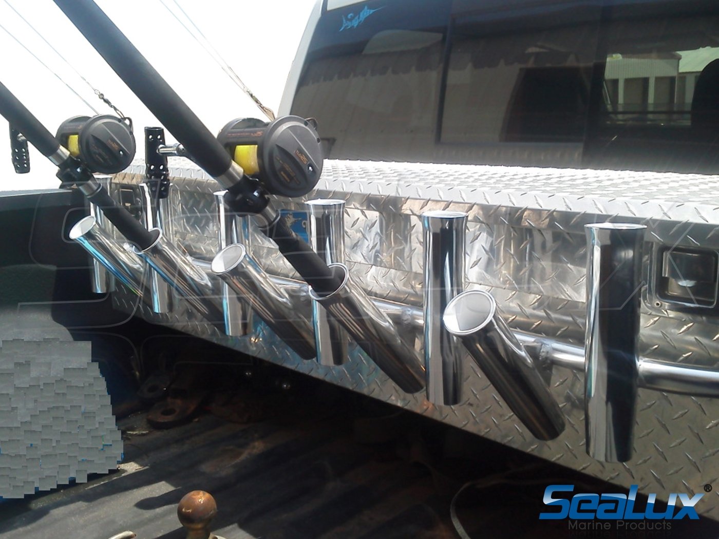 SeaLux Marine welded I-Beam design securely seats rod butt.