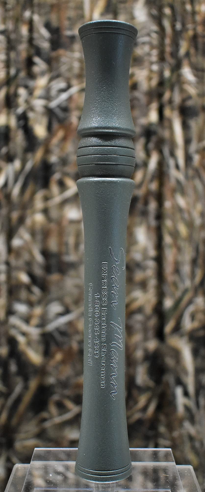Sean Mann Express Eastern Shoreman marsh green call front view showing durable build for field use.