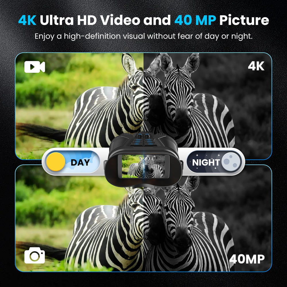 Seanme night vision goggles 3-inch display enhances viewing in any lighting condition