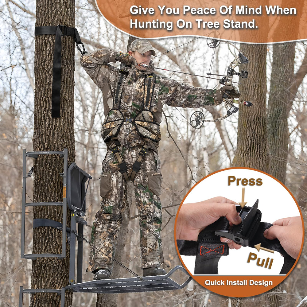Seaperk safety strap carabiners included for quick clip-in during hunts.