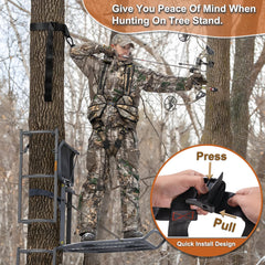 Seaperk safety strap carabiners included for quick clip-in during hunts.