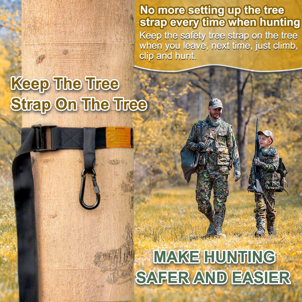 Seaperk safety strap during hunting ready to clip-in for silent operation.
