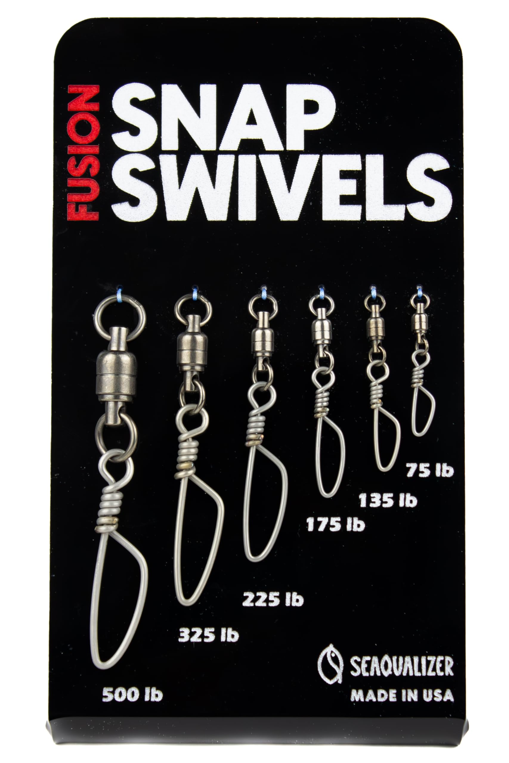 SeaQualizer Fusion Snap Swivel suits offshore and inshore fishing rigs.