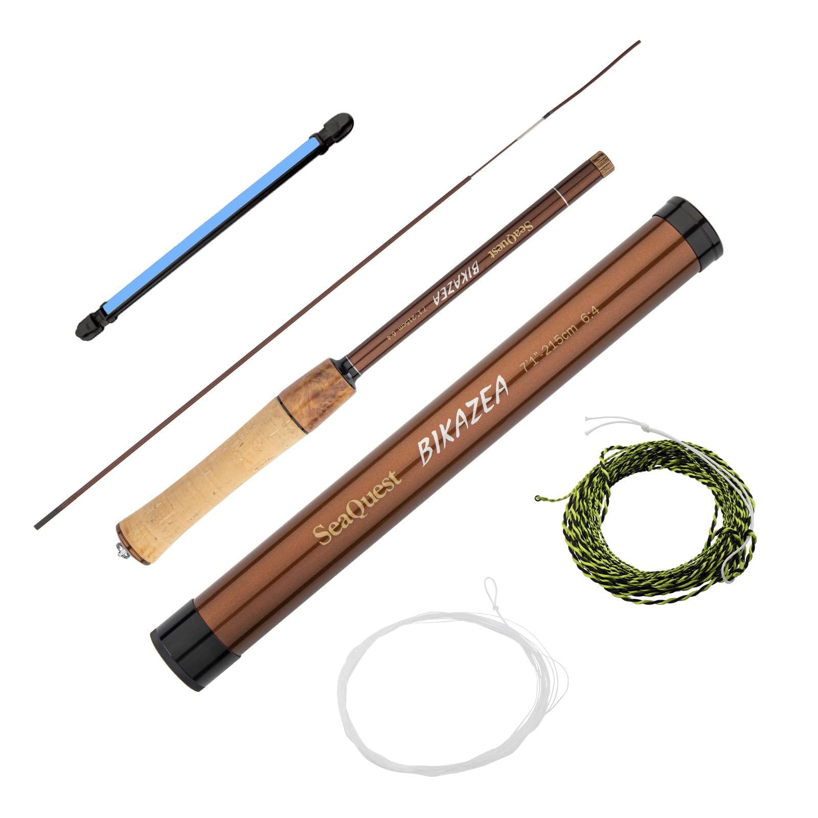 SeaQuest BIKAZEA 7'1 rod assembled, ideal for easy travel and on-the-go fishing.
