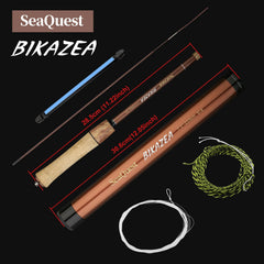 SeaQuest BIKAZEA contents, ready-to-fish package, quick setup on riverbank.