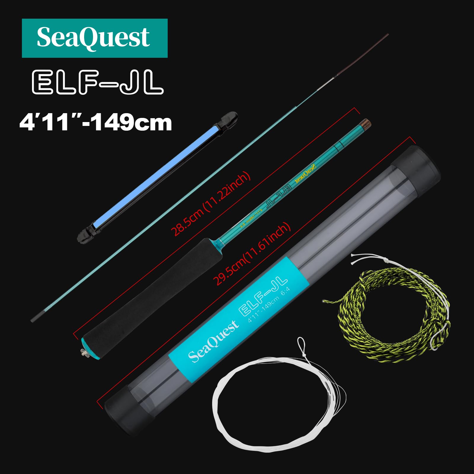 SeaQuest ELF-JL 4'11" Tenkara rod fully extended 149 cm