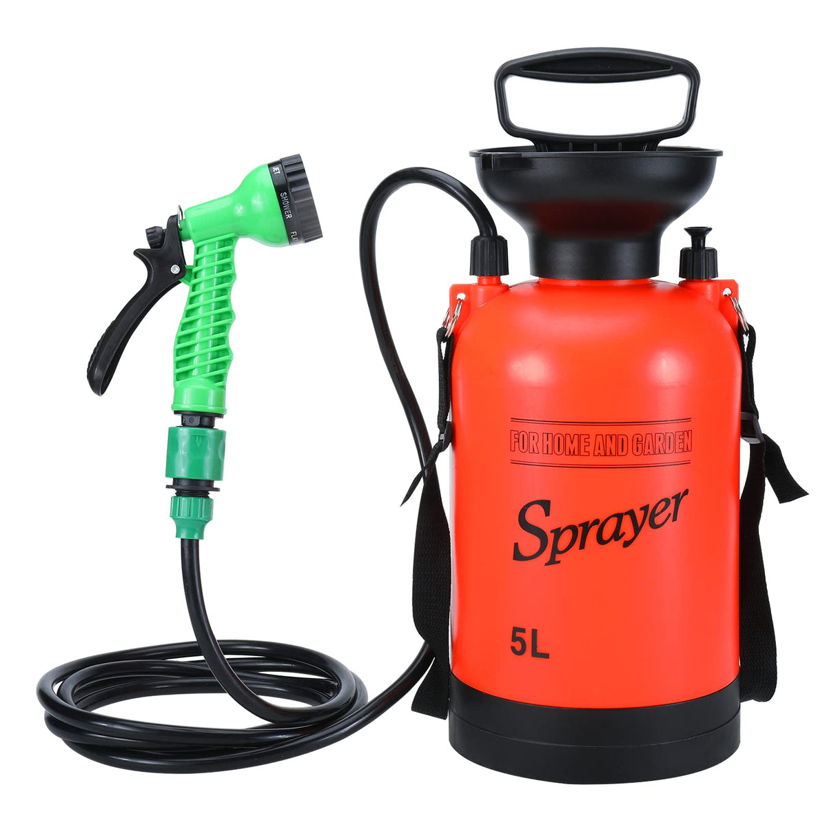 SearQing portable shower front view shows compact, easy-setup design for outdoors.