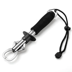SEASHARK Fish Lip Gripper 9.6-inch stainless steel with weight scale - front view