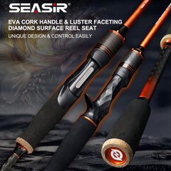 SEASIR CastX BFS rod 40T carbon-blank offers highly sensitive feel.