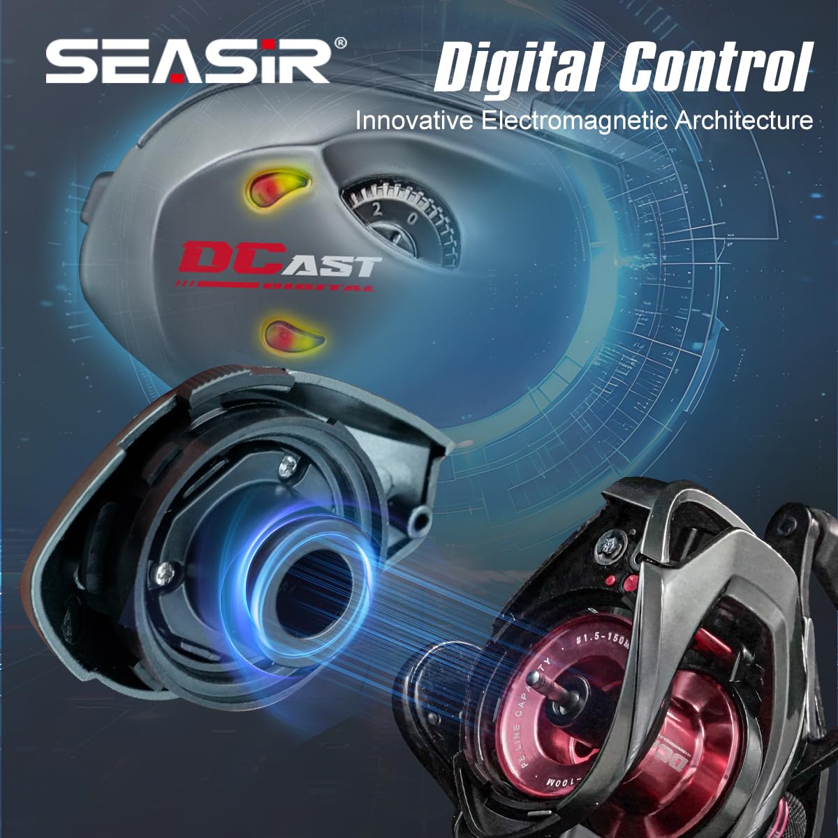 SEASIR DCast side profile emphasizes ergonomic grip and compact design.