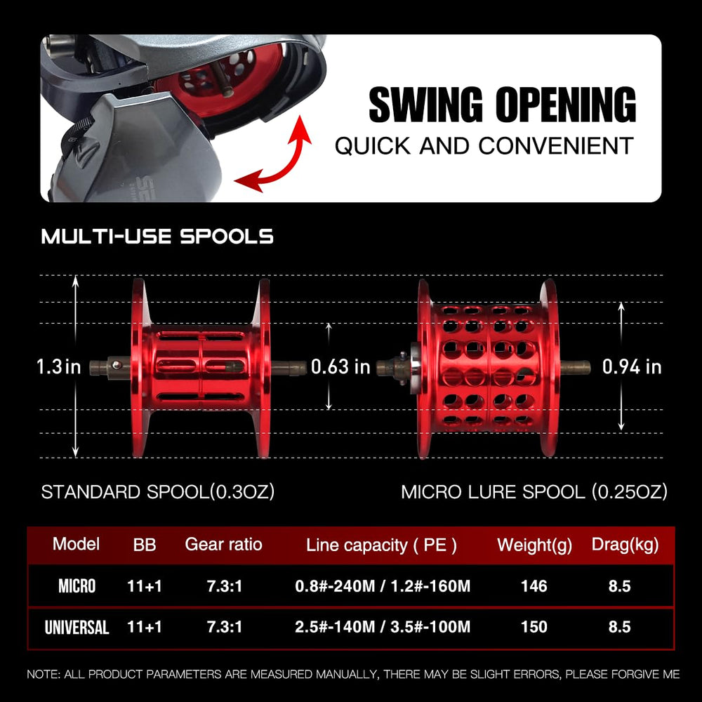 SEASIR Mansory baitcaster reel side profile reveals smooth drag and compact form for comfortable handling
