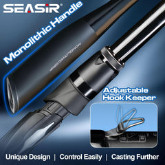 SEASIR Overcast carbon blank shows lightweight 36T carbon for sensitive feel