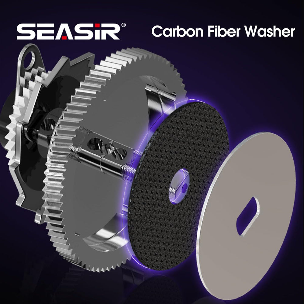 SEASIR Zero119 7.6:1 gear ratio supports fast line pickup for jigs.