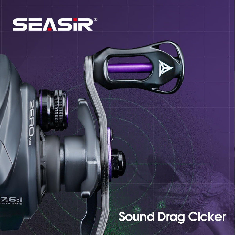 SEASIR Zero119 drag-clicker delivers crisp feedback during retrieves.