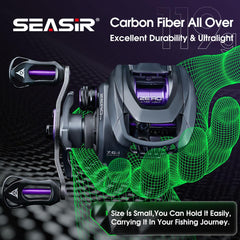 SEASIR Zero119 eight-plus-one hybrid bearings deliver smooth casts and steady retrieves.