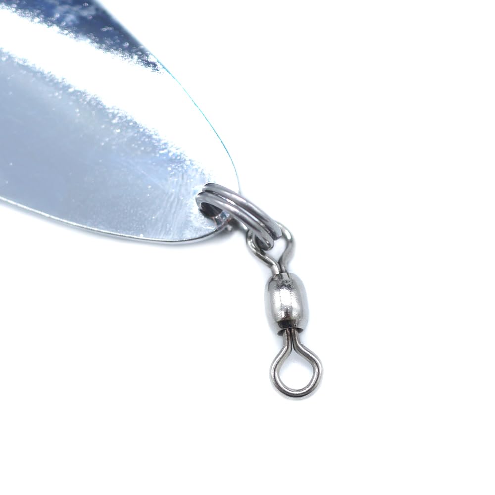 SEASKY Flutter Spoon 8in (3.5oz) in Yellow/Chrome Silver – Saltwater Lure