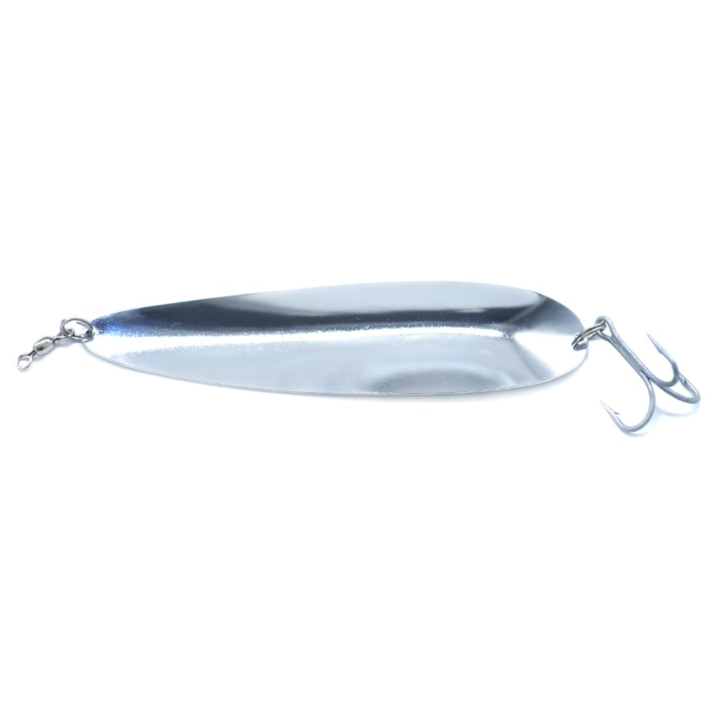 SEASKY Flutter Spoon 5.5 inch, 2 oz – Yellow color, stainless steel saltwater lure
