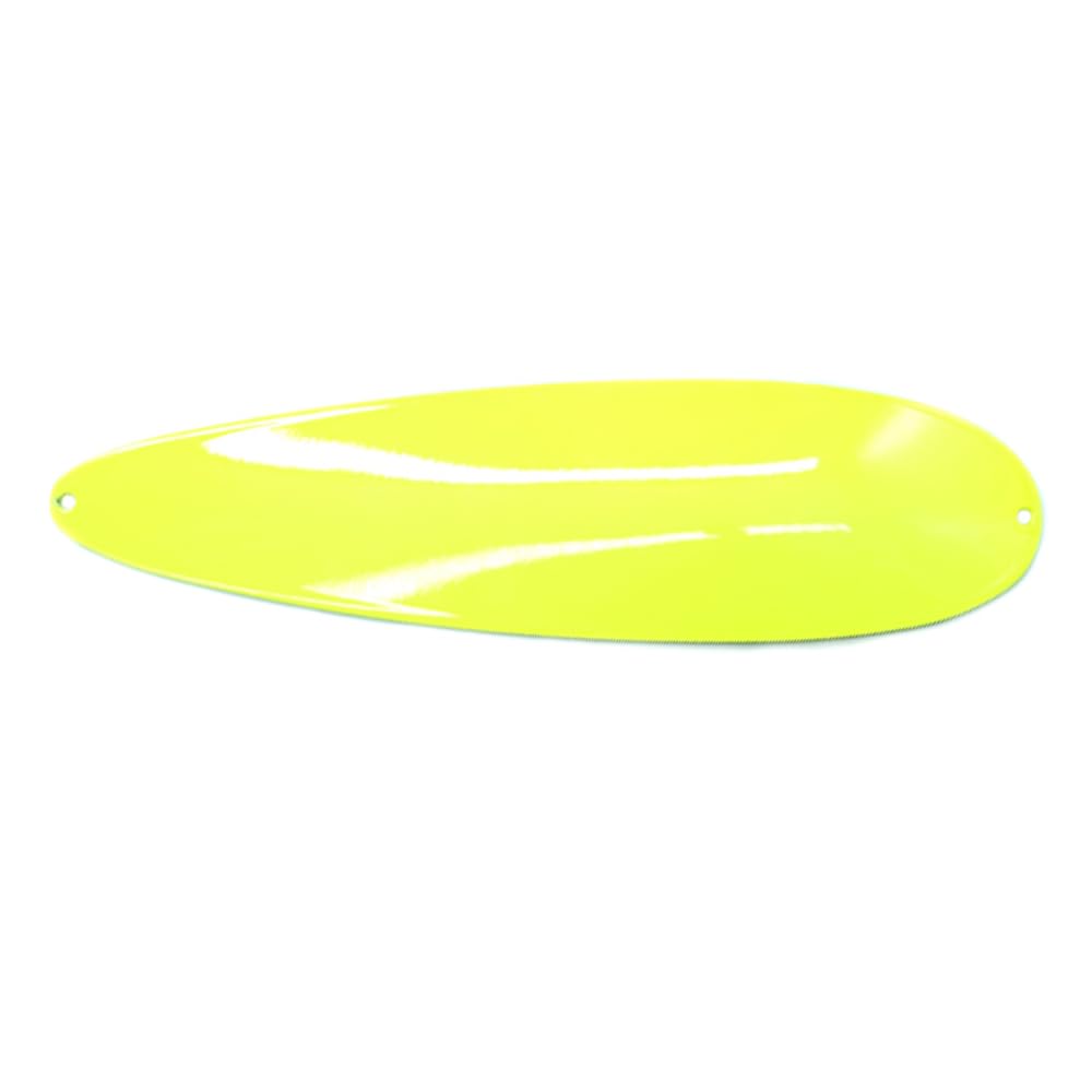 SEASKY Stainless Steel Flutter Spoon Lure for saltwater fishing in Yellow and Chrome Silver, sizes 5.5-11 inches with 5/0 treble hooks