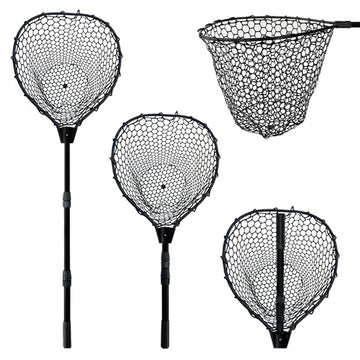 SEASPRO Black telescoping fishing net extended to 63.8 inches