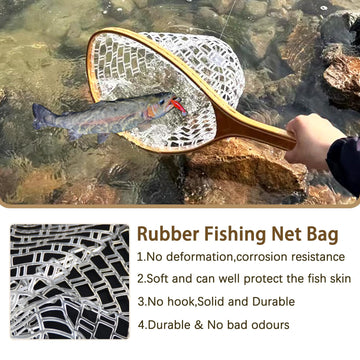 SEASPRO floating frame and handle prevent losing the net in water.