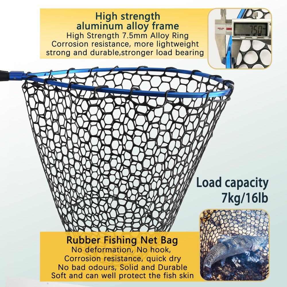 SEASPRO folding net collapsed for compact transport on a boat.