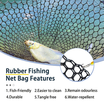 SEASPRO foldable net stored compactly for portable fishing gear.