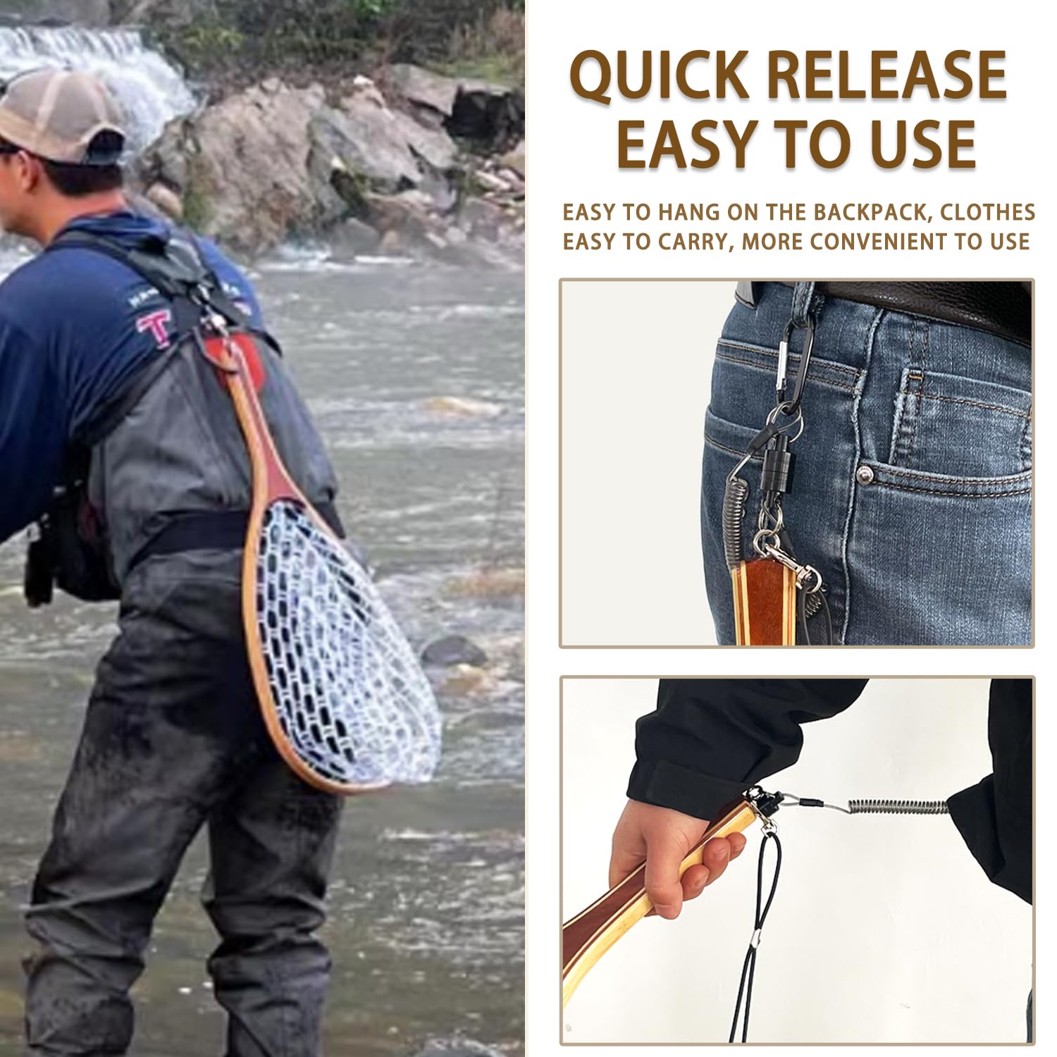 SEASPRO compact 23.62in landing net for easy transport