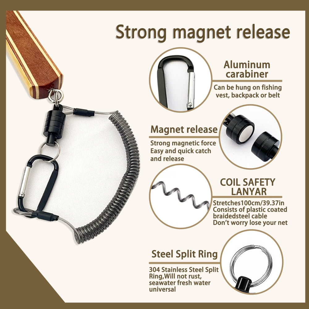 SEASPRO landing net magnetic release system
