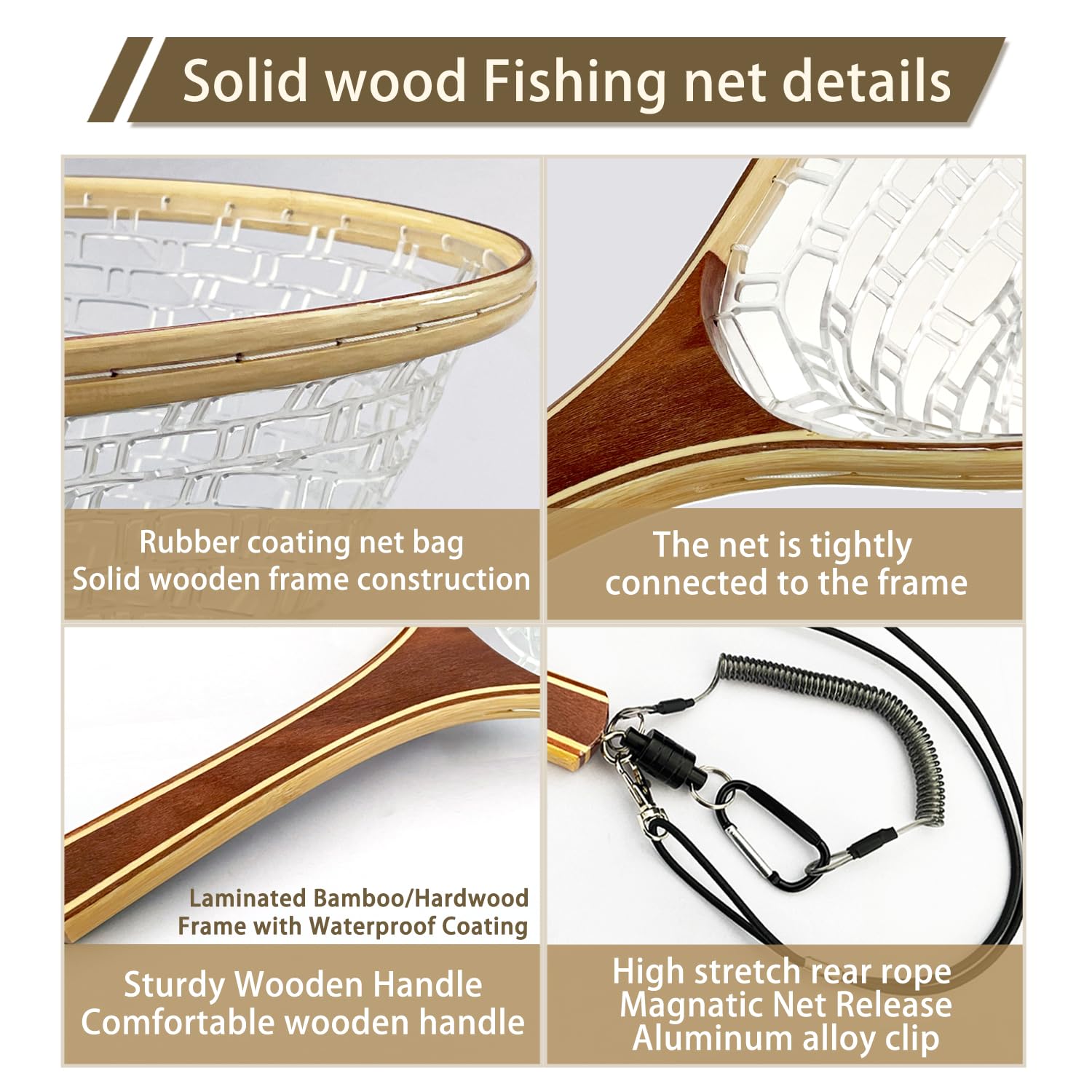 Lightweight SEASPRO landing net at 0.75 lb