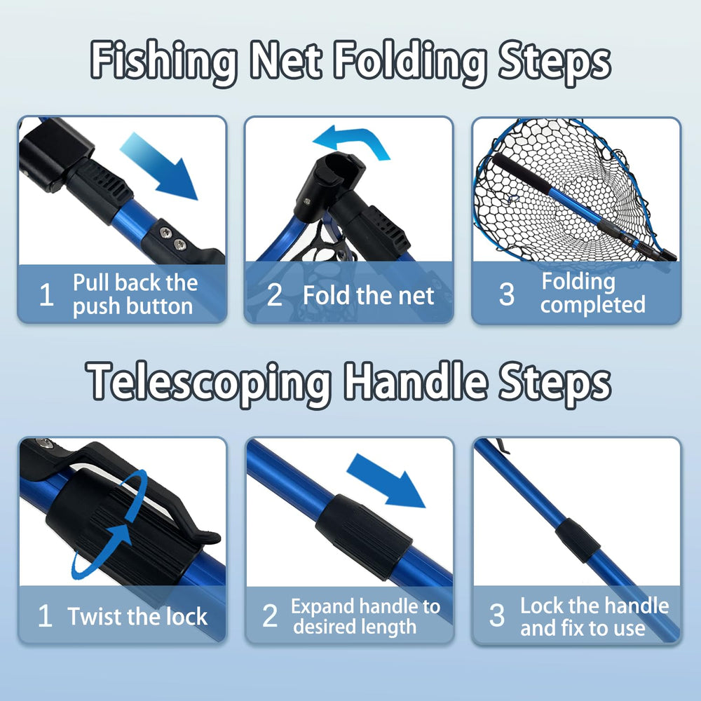 SEASPRO rubber mesh design minimizes tangles and supports gentle catch and release