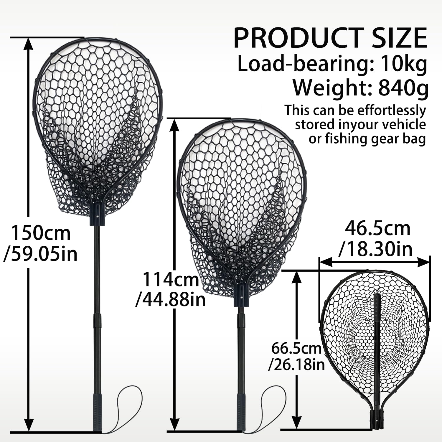 Large 23 x 18 inch hoop on SEASPRO landing net