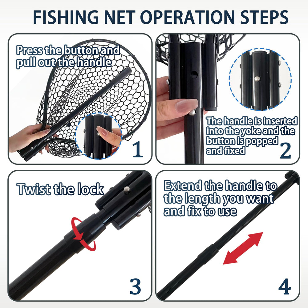Rubber net reduces snagging during catch and release