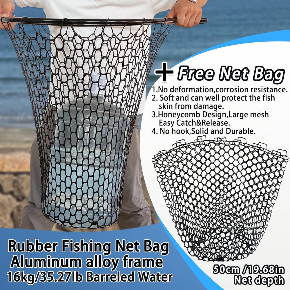 Replacement rubber net included for SEASPRO net