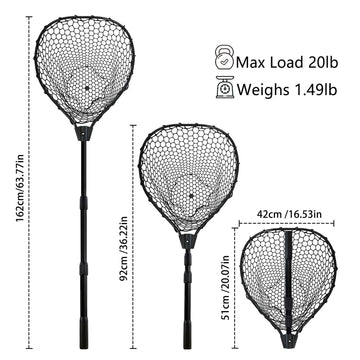 SEASPRO rubber net design minimizes tangles and protects fish skin.